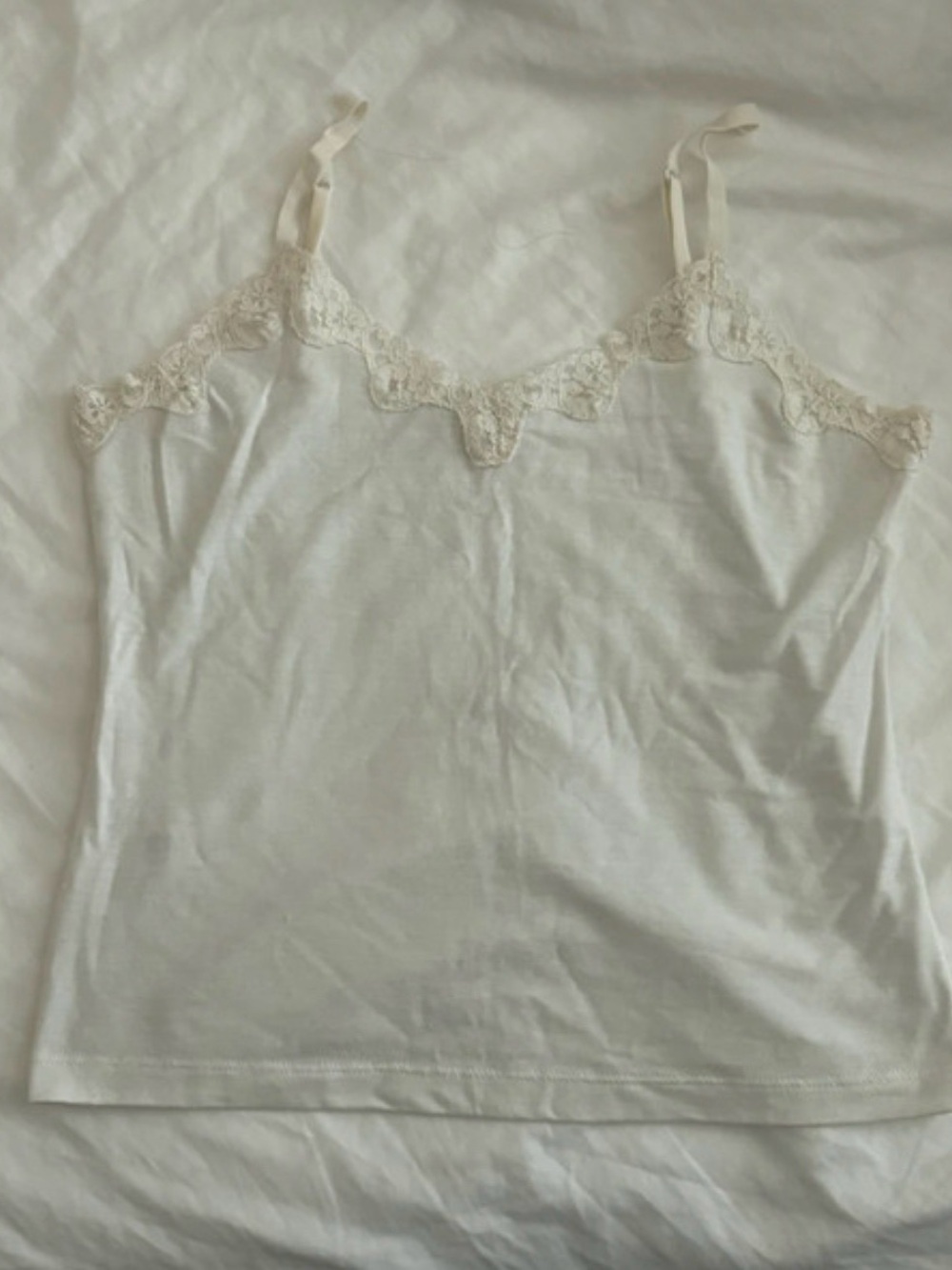 LOFT petites white lace cami